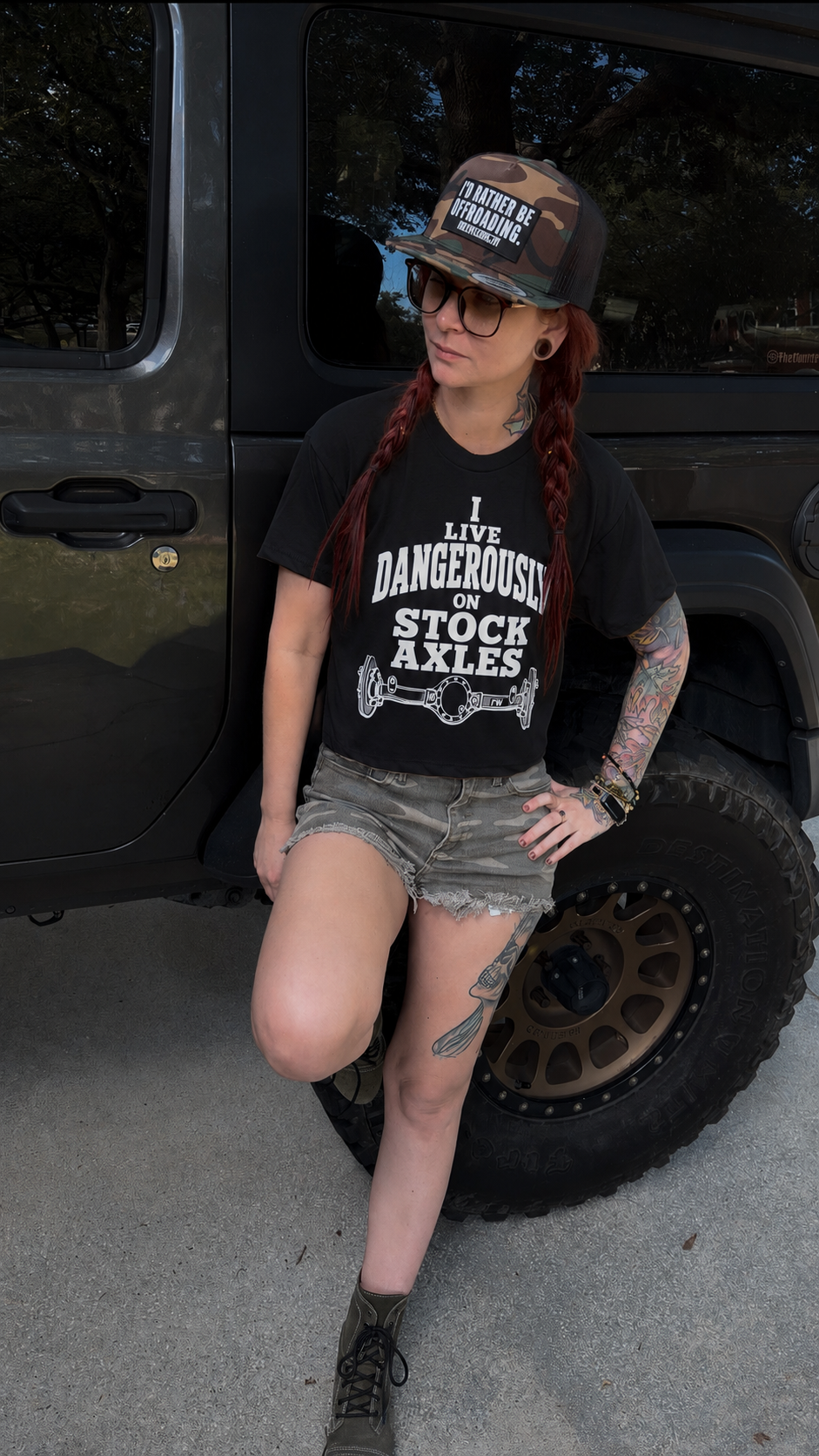 top detail — I live dangerously on stock axles crop top