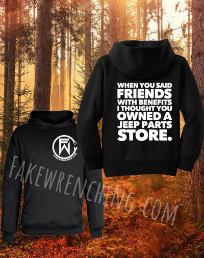 off-road hoodie product shot — Friends with benefits hoodie