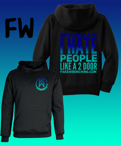 punk hoodie product shot — Color shift hate people hoodie