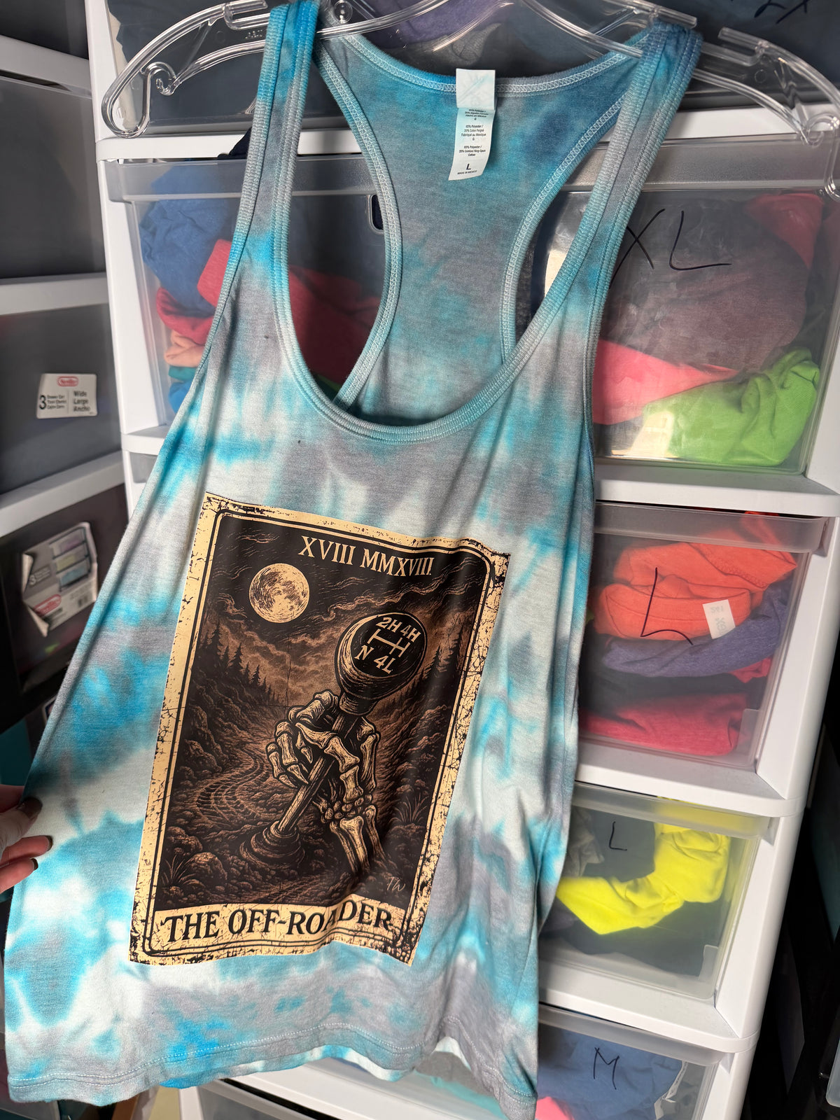 punk tank top product shot — The off-roader tarot card tank size L