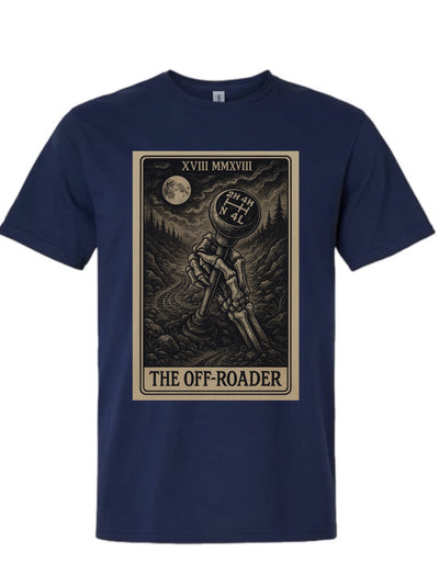 punk graphic tee front — The offroader tarot card tee