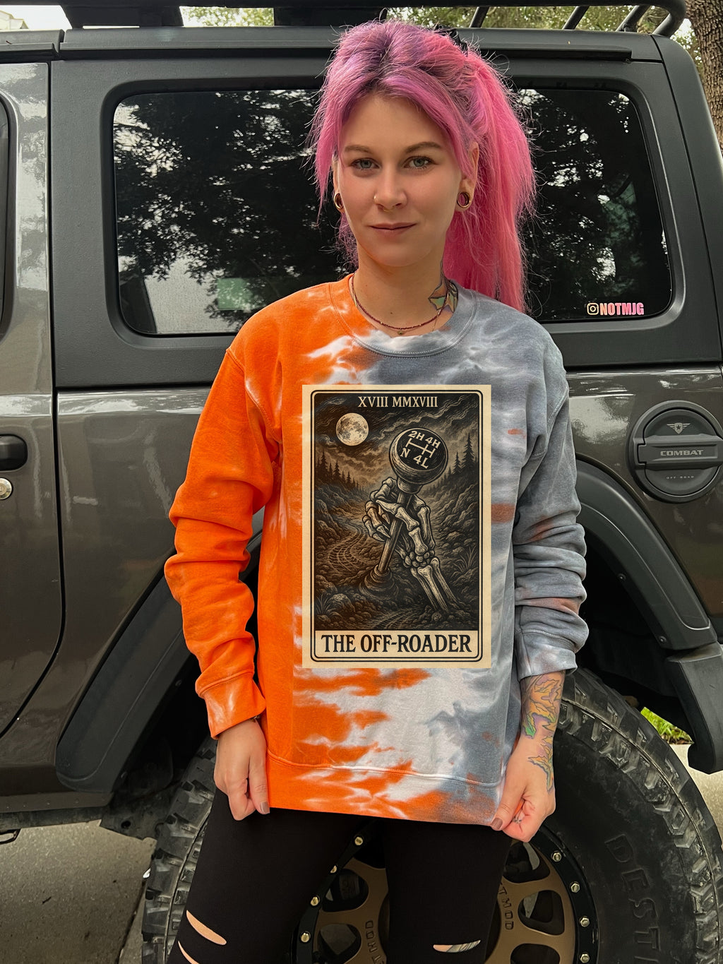 The Tarot cards tie dye Crewneck *Close Out Sale*