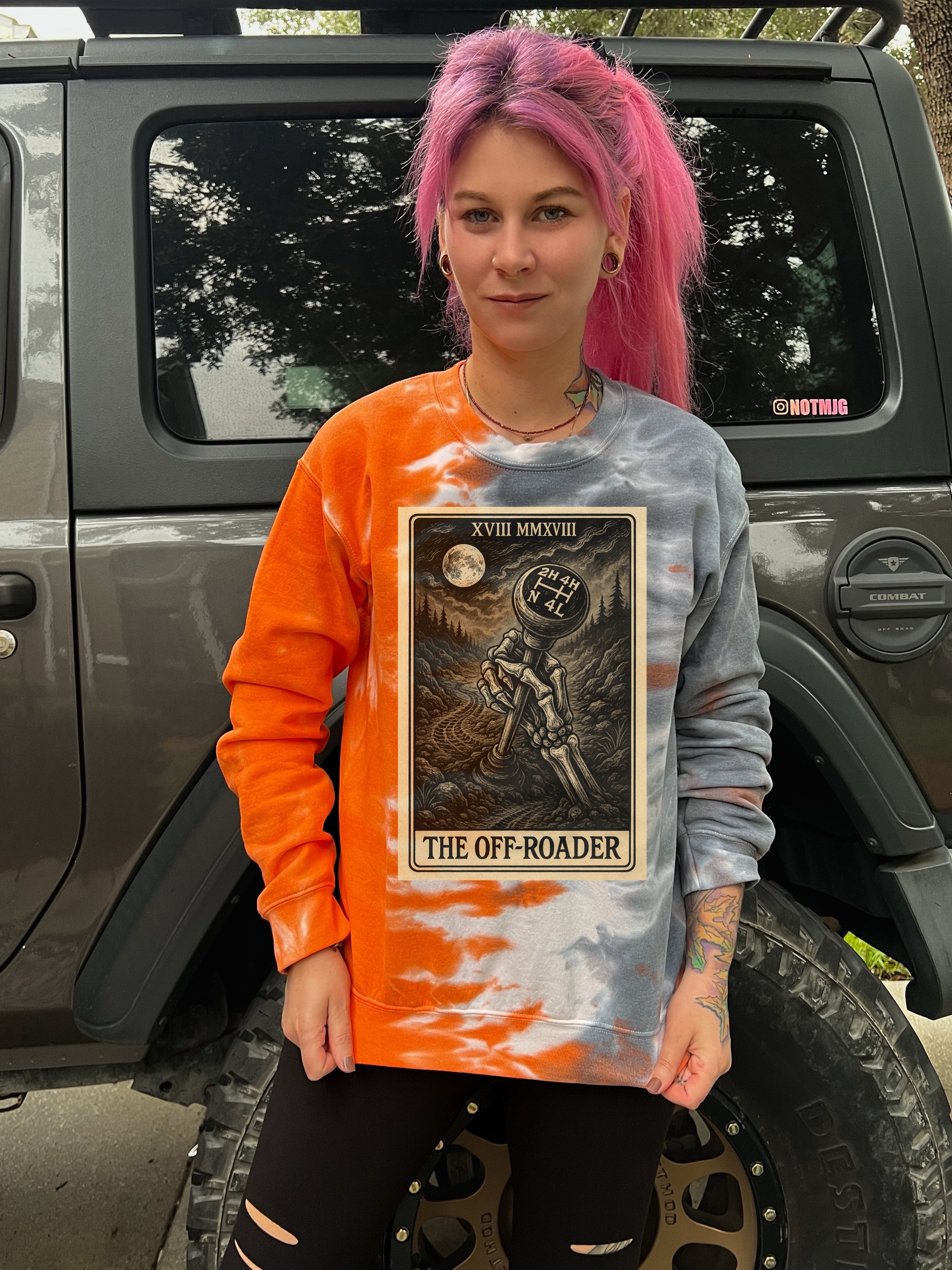 The Tarot cards tie dye Crewneck