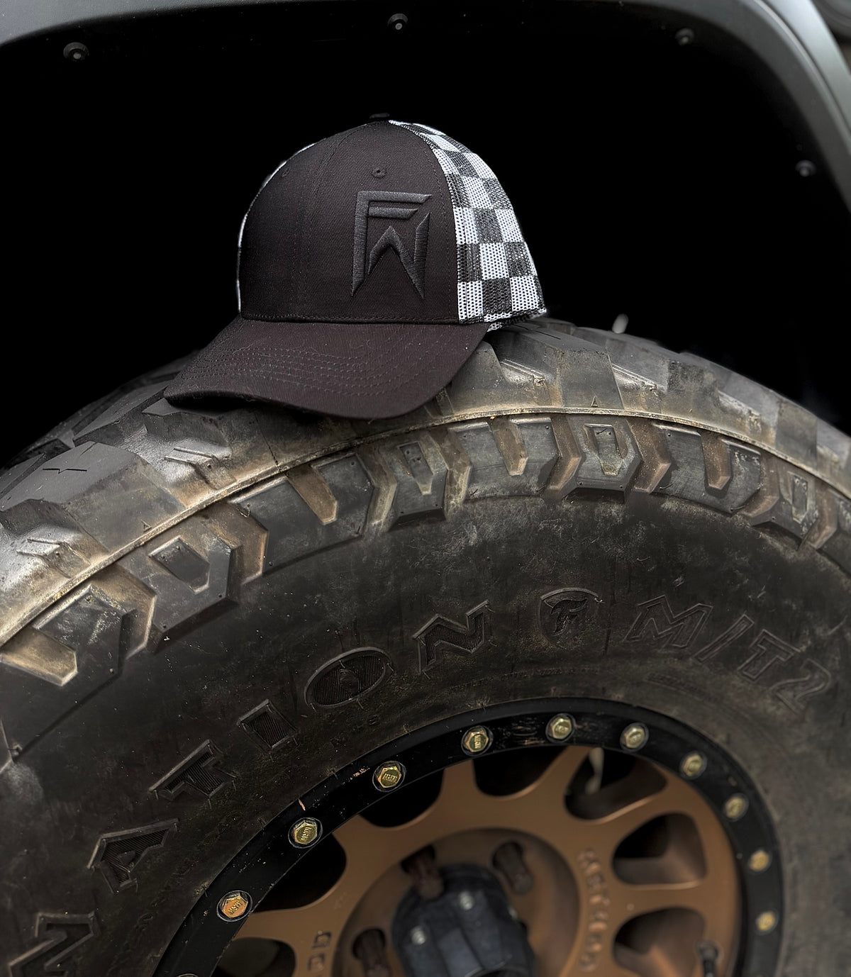 graphic hat front — FW Low Profile Trucker Hat