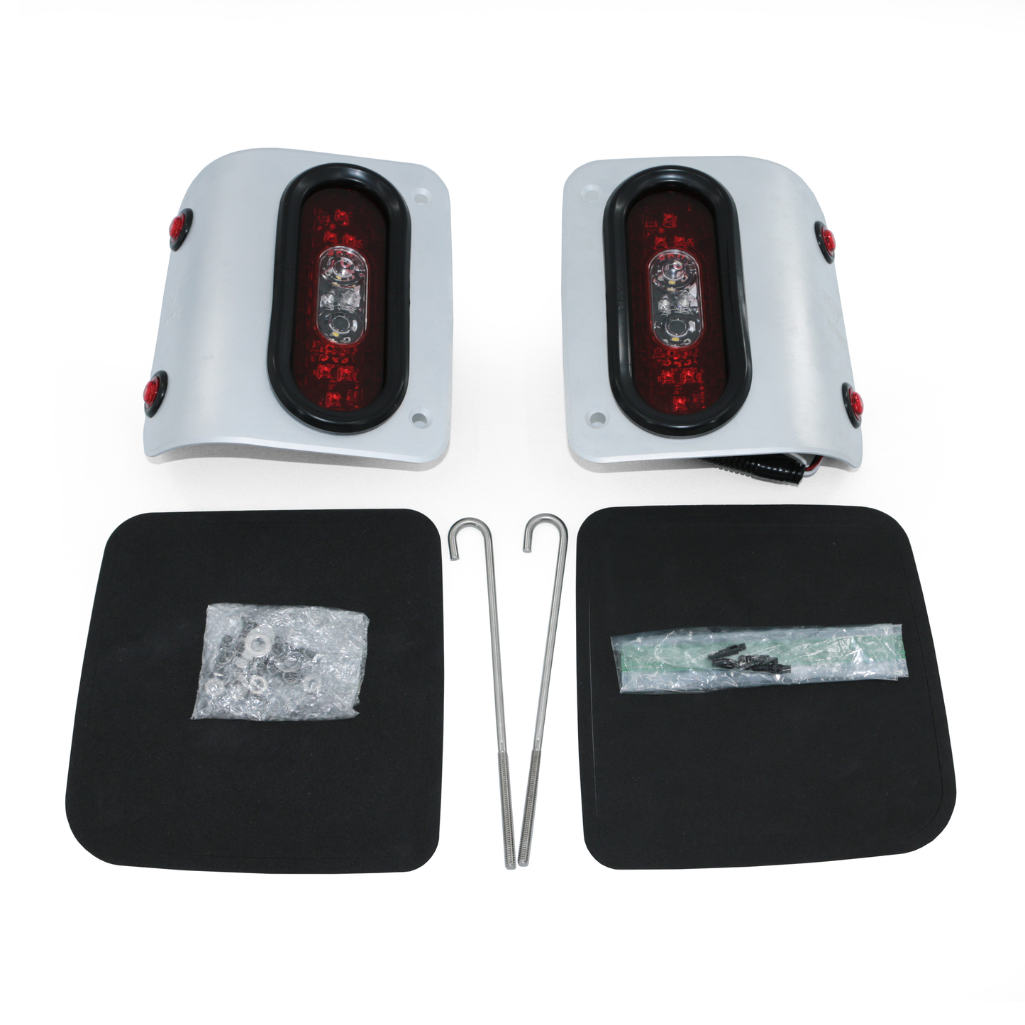 Jeep JL/JLU Wrangler Off Road LED Tail Light Kit - Raw Aluminum