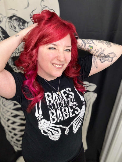 graphic tee front — Babes support babes shirt
