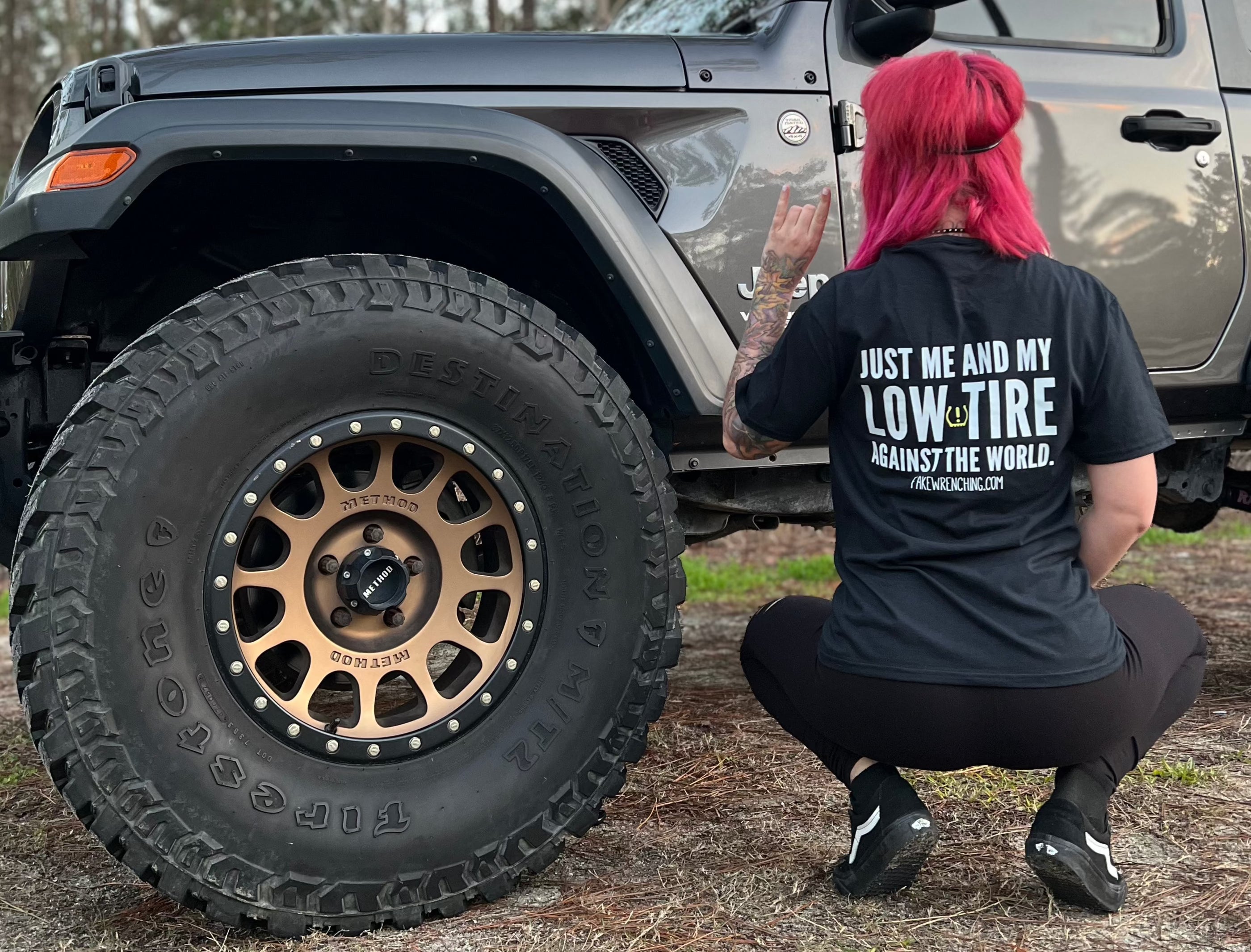 Just me and my low tire pressure against the world shirt