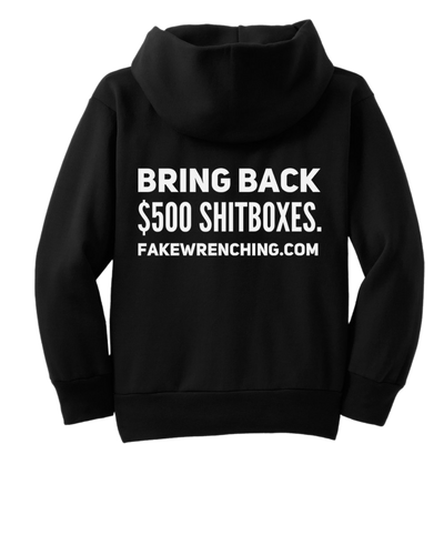 off-road hoodie front — $500 shitboxes hoodie