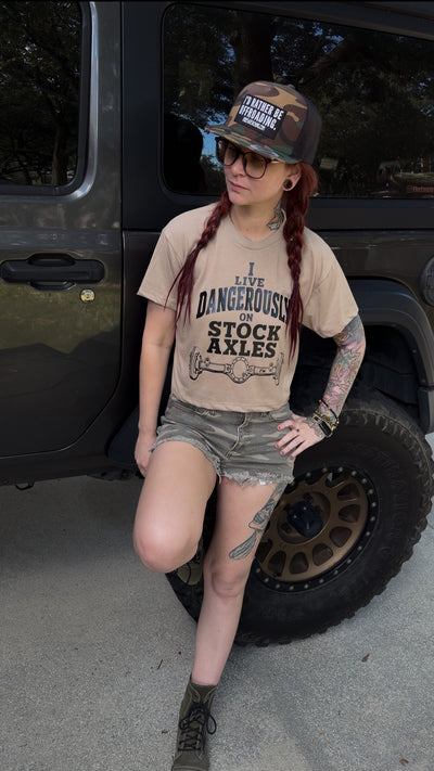 off-road crop top front — I live dangerously on stock axles crop top