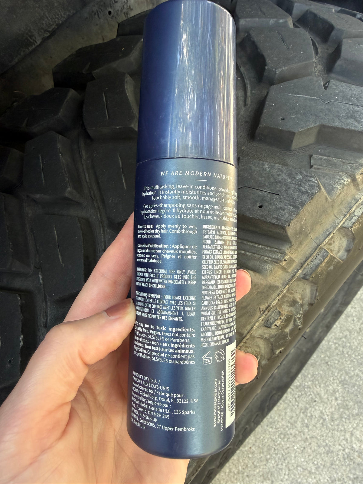 hair care product back — Monat leave in conditioner
