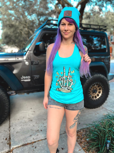 graphic tank top product shot — Good vibes tank