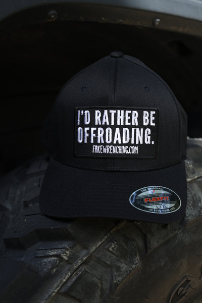 off-road hat front — I’d rather be offroading flexfit hat