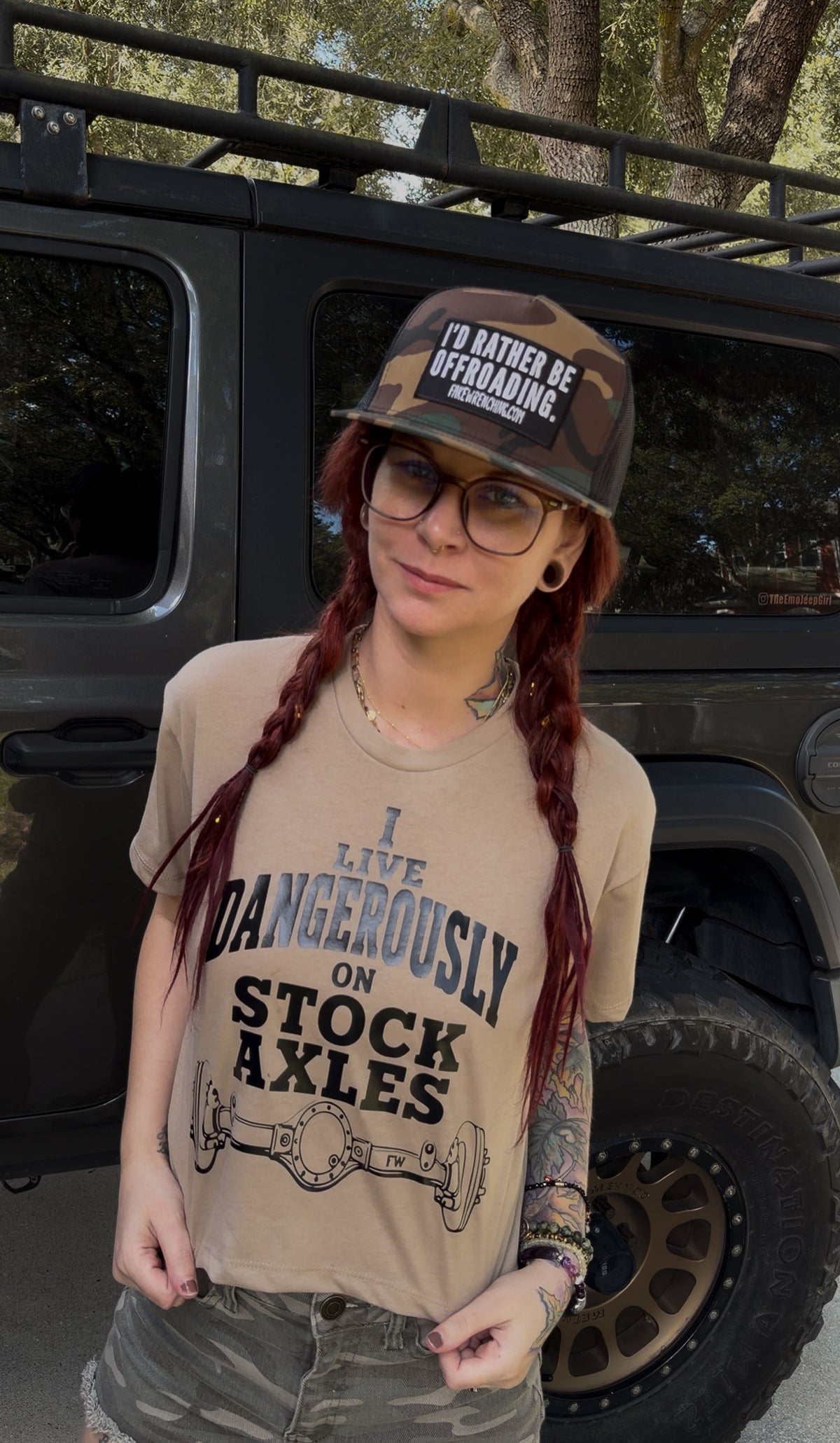 top back — I live dangerously on stock axles crop top