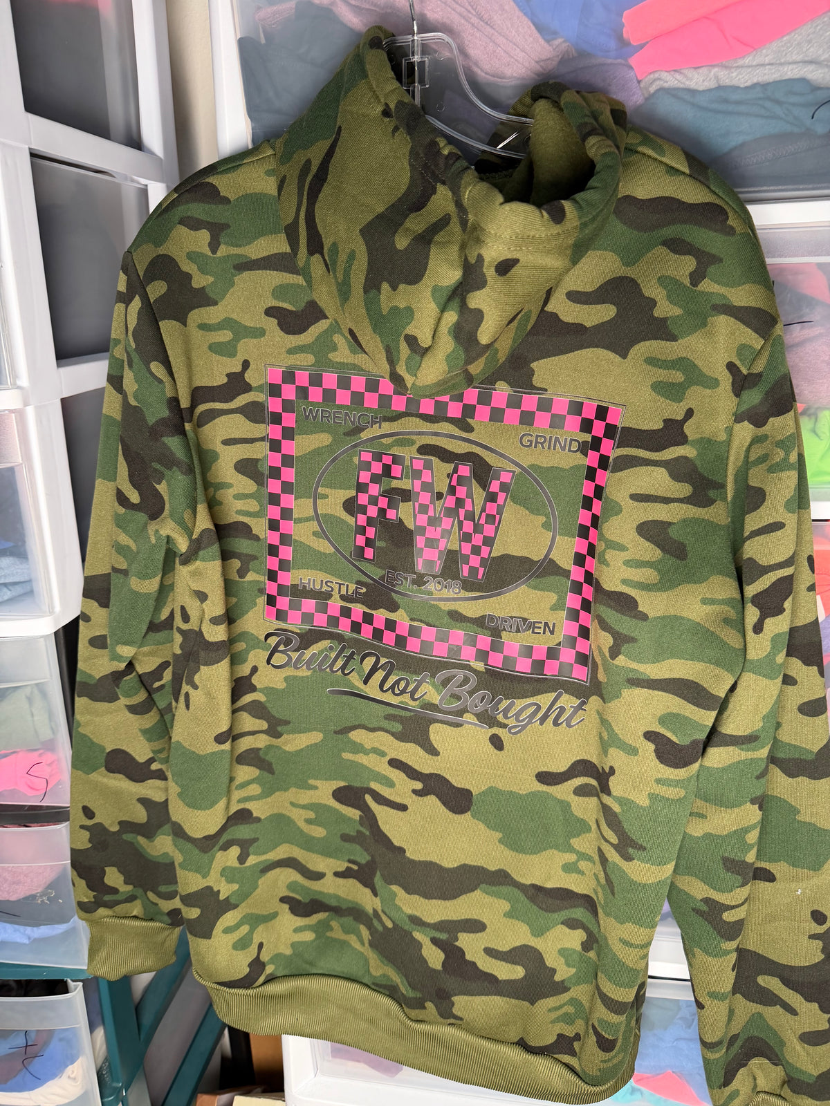 hoodie back — Camo hoodie pink built not bought