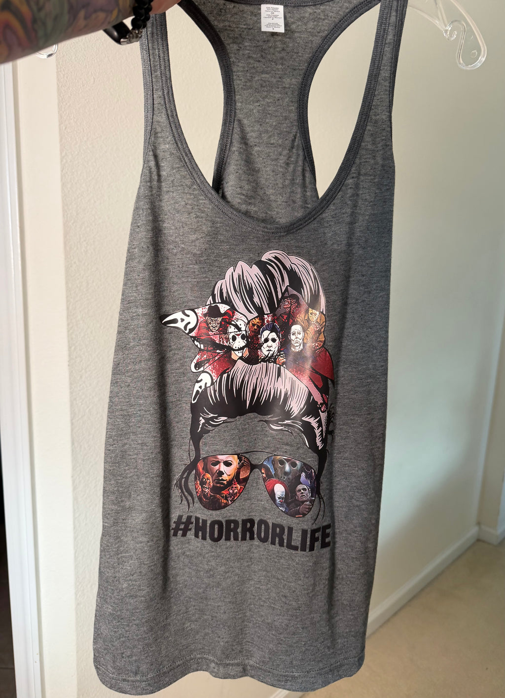 Horror life racerback tank top