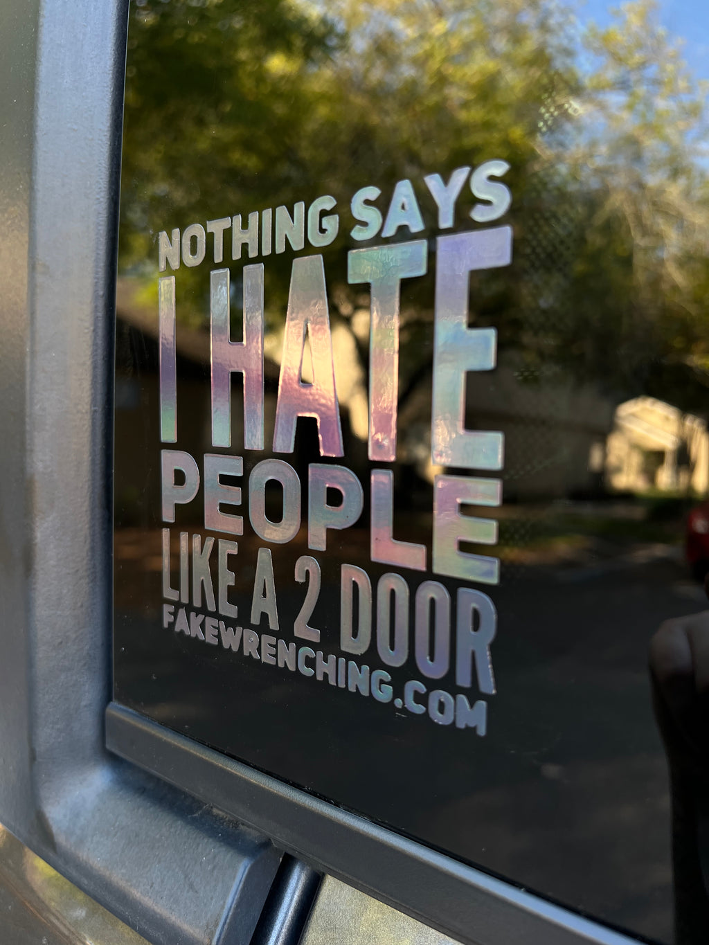 Hate people decal