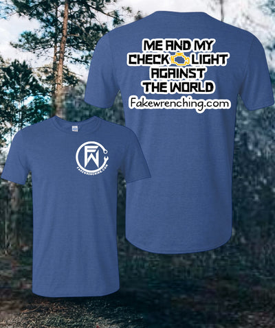 off-road graphic tee front — Check engine light shirt