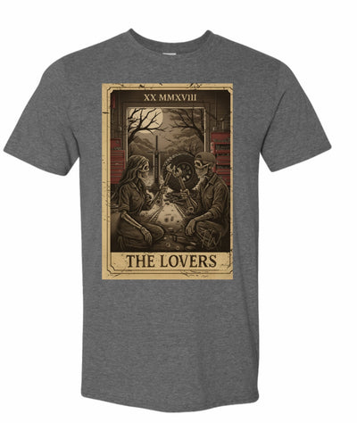 punk graphic tee front — The Lovers Tarot Card Shirt