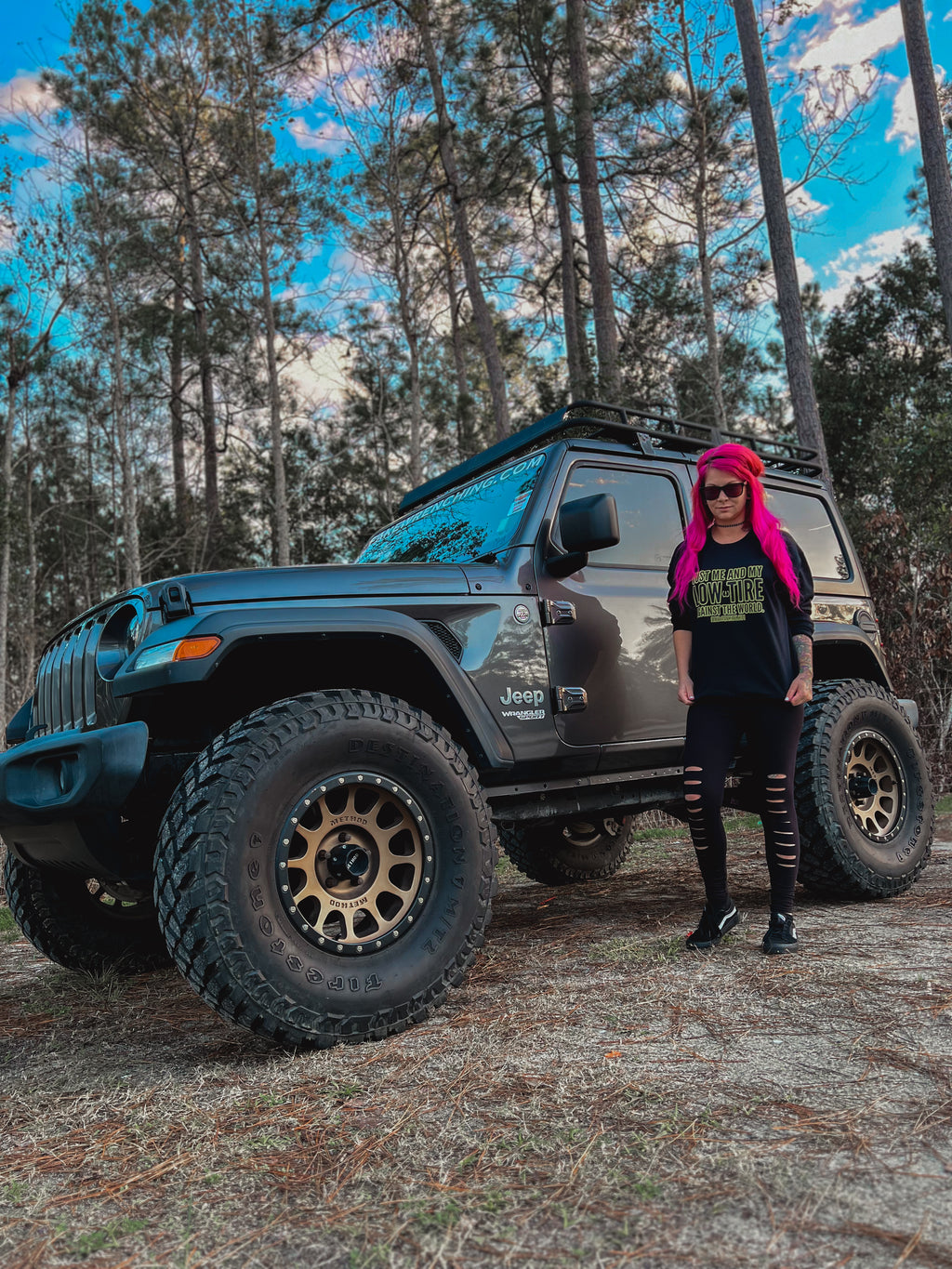 Just me and my low tire pressure against the world crewneck