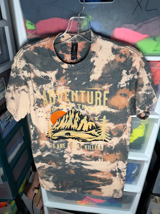 handmade apparel product shot — Adventure is out there