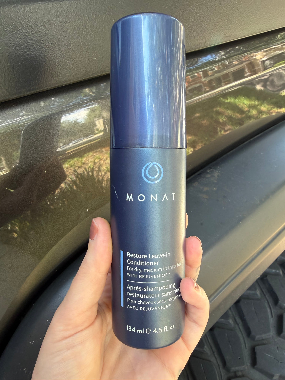 handmade hair care front — Monat leave in conditioner