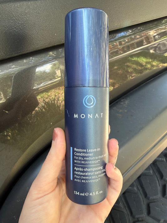 handmade hair care front — Monat leave in conditioner