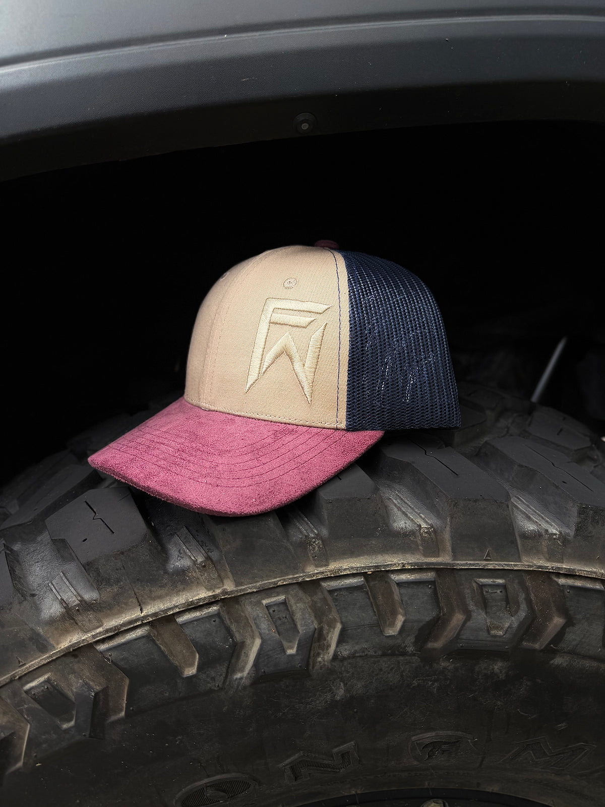hat detail — FW Low Profile Trucker Hat