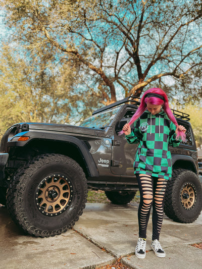 punk hoodie front — Checkered FW Hoodie