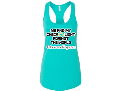 graphic tank top front — Check engine light tank