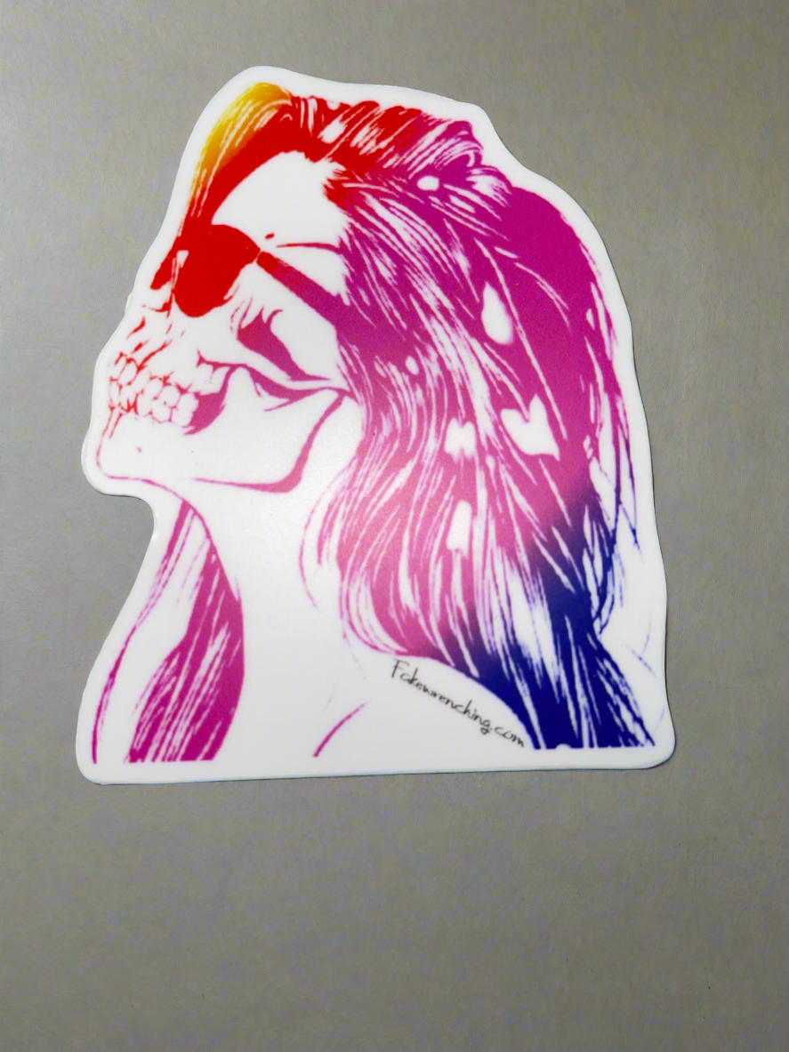 Skull Girl Decal