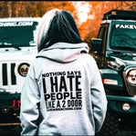 I hate people unisex hoodie