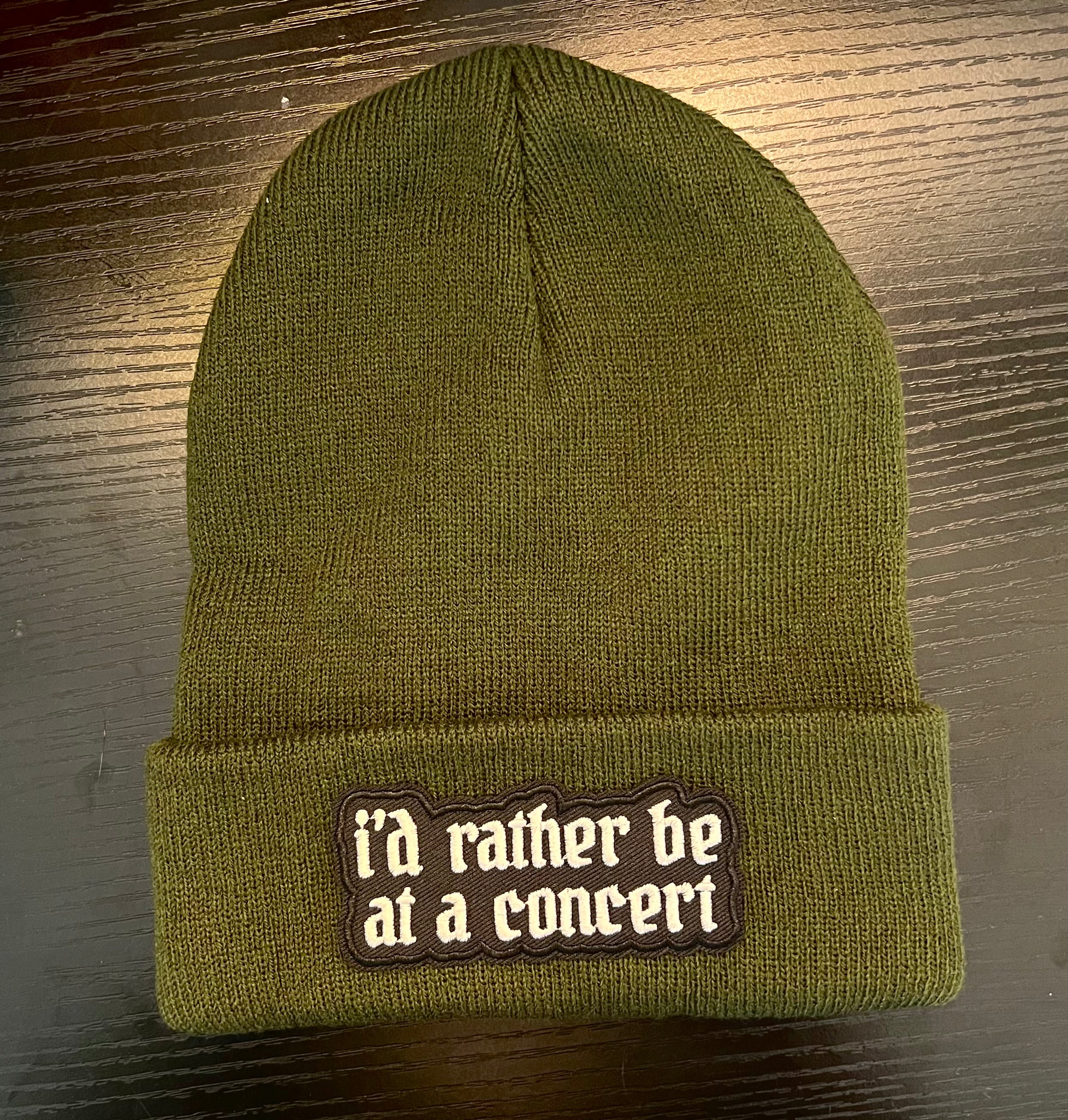 I’d rather be at a concert beanie
