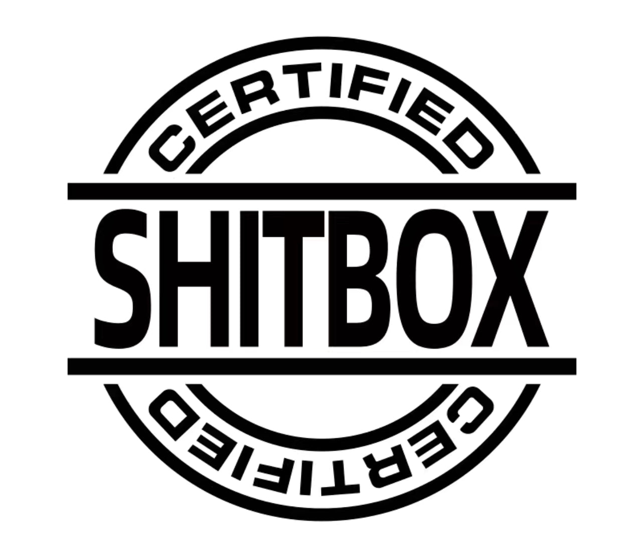 Shitbox certified decal