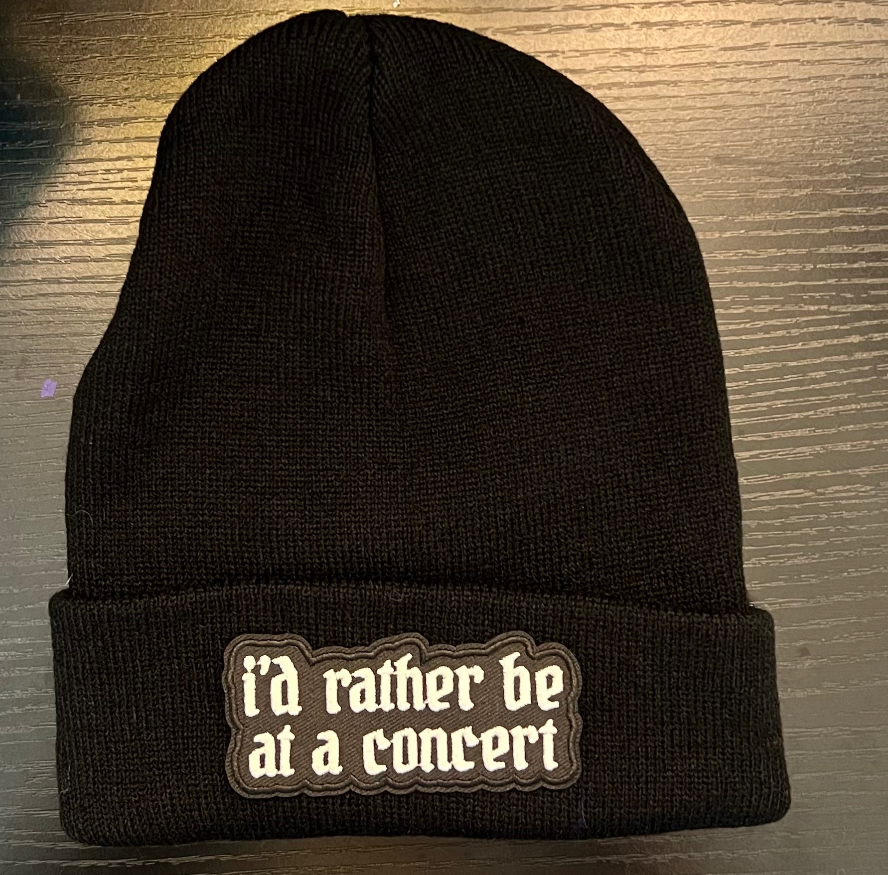 I’d rather be at a concert beanie