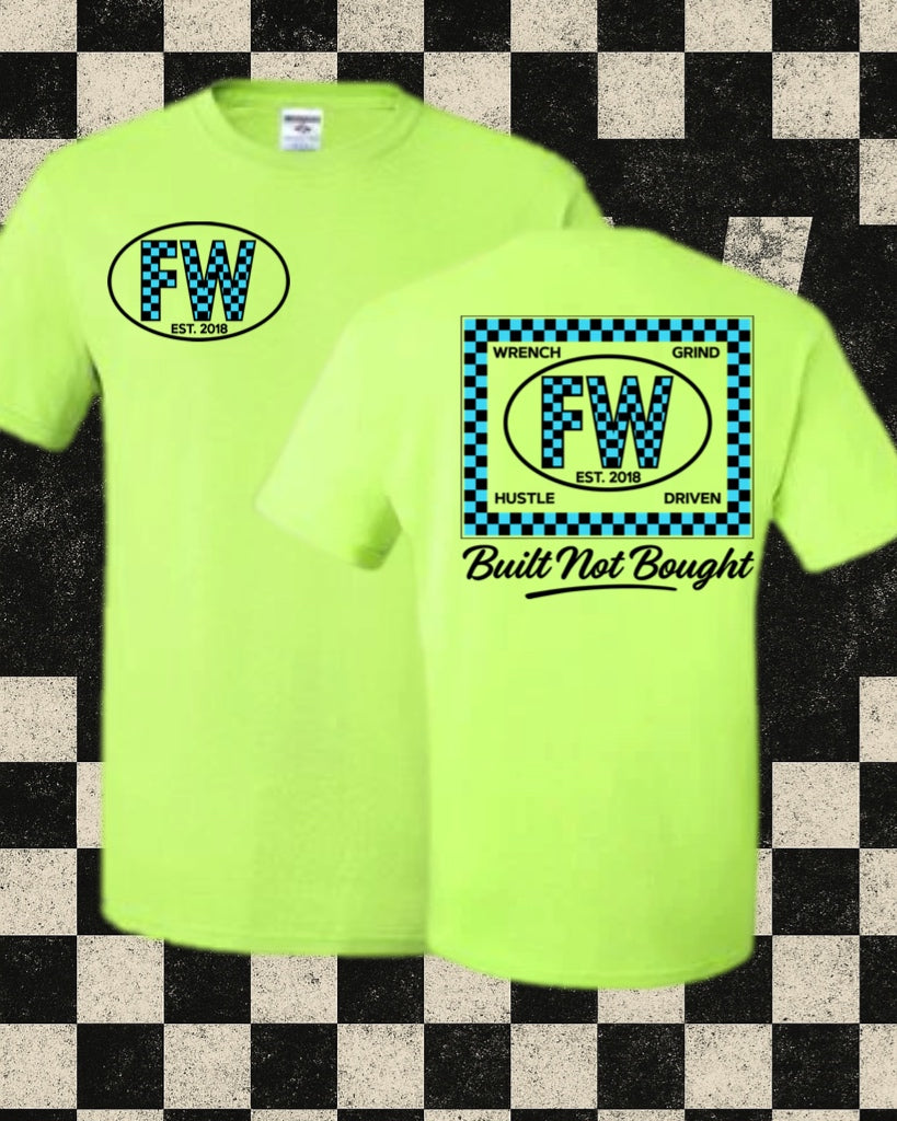 FW Checker Tee - blue