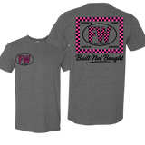 FW Checker Tee - Neon Pink