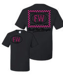 FW Checker Tee - Neon Pink