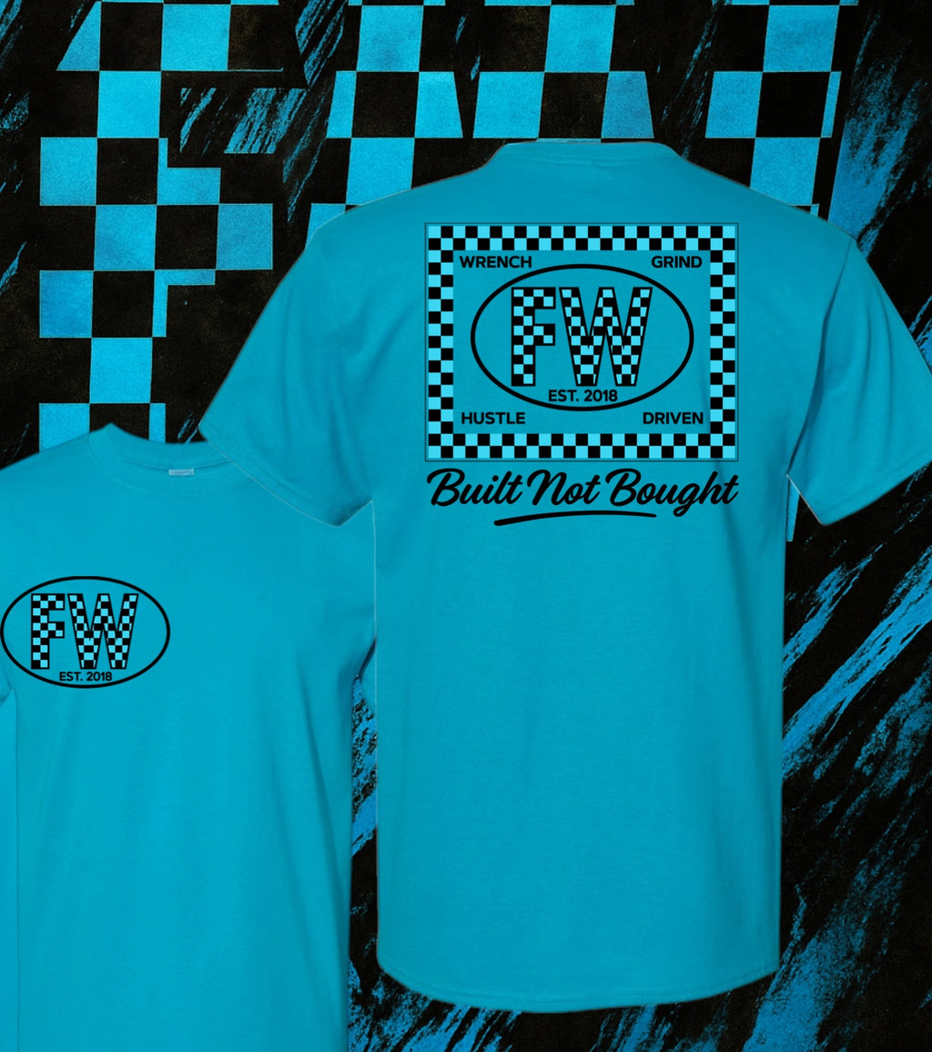 FW Checker Tee - blue