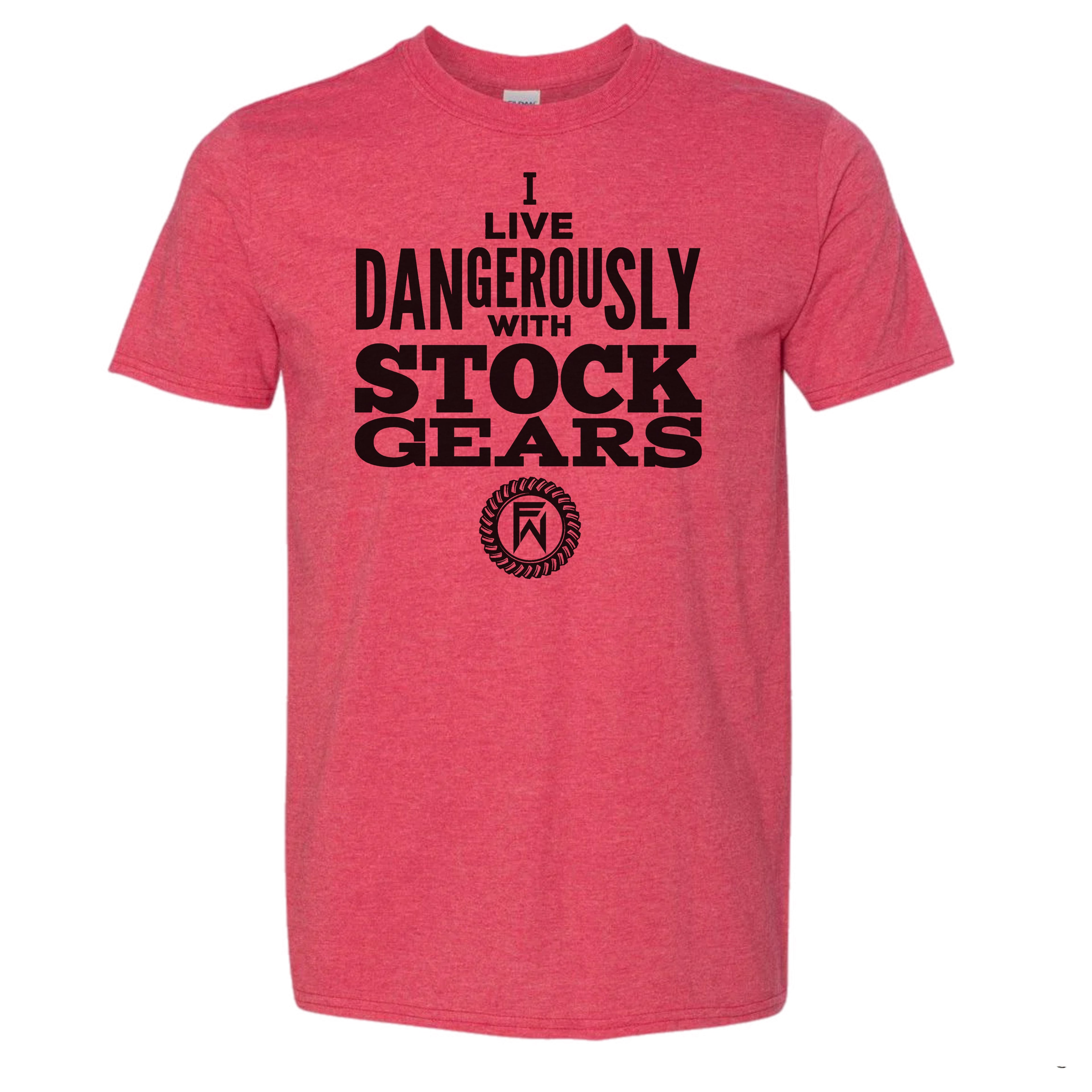 I live dangerously with stock Gears Unisex Shirt