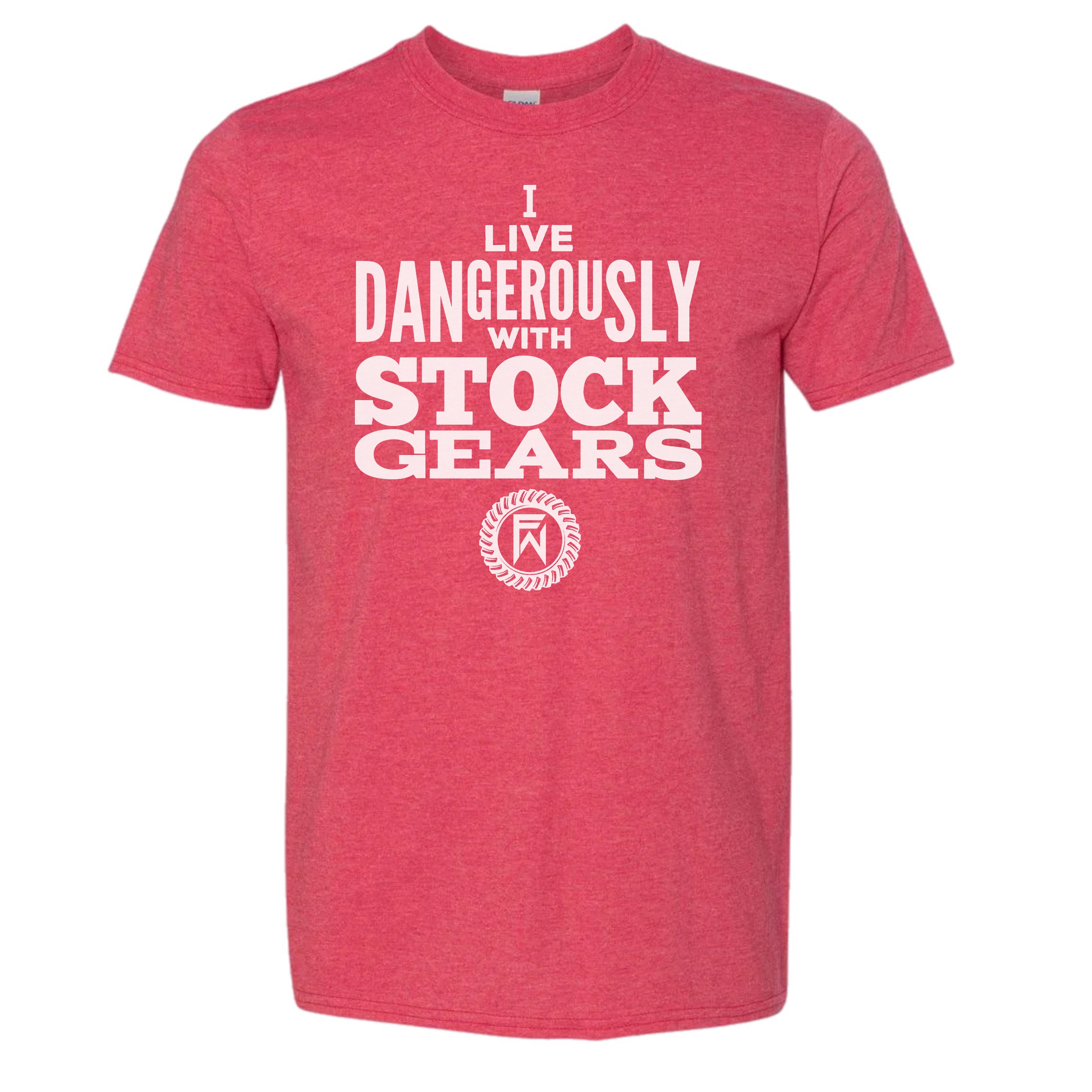 I live dangerously with stock Gears Unisex Shirt