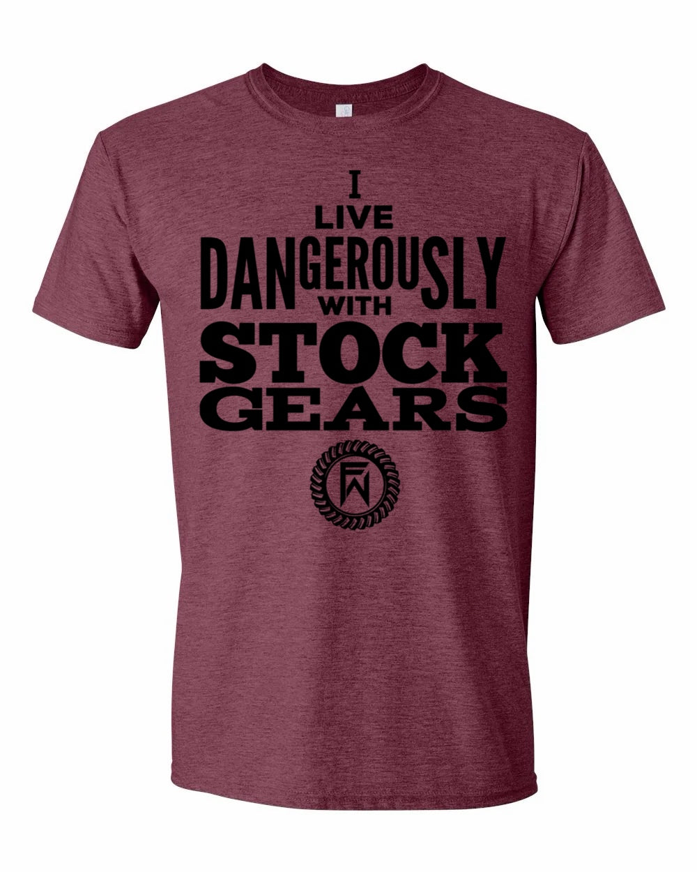 I live dangerously with stock Gears Unisex Shirt