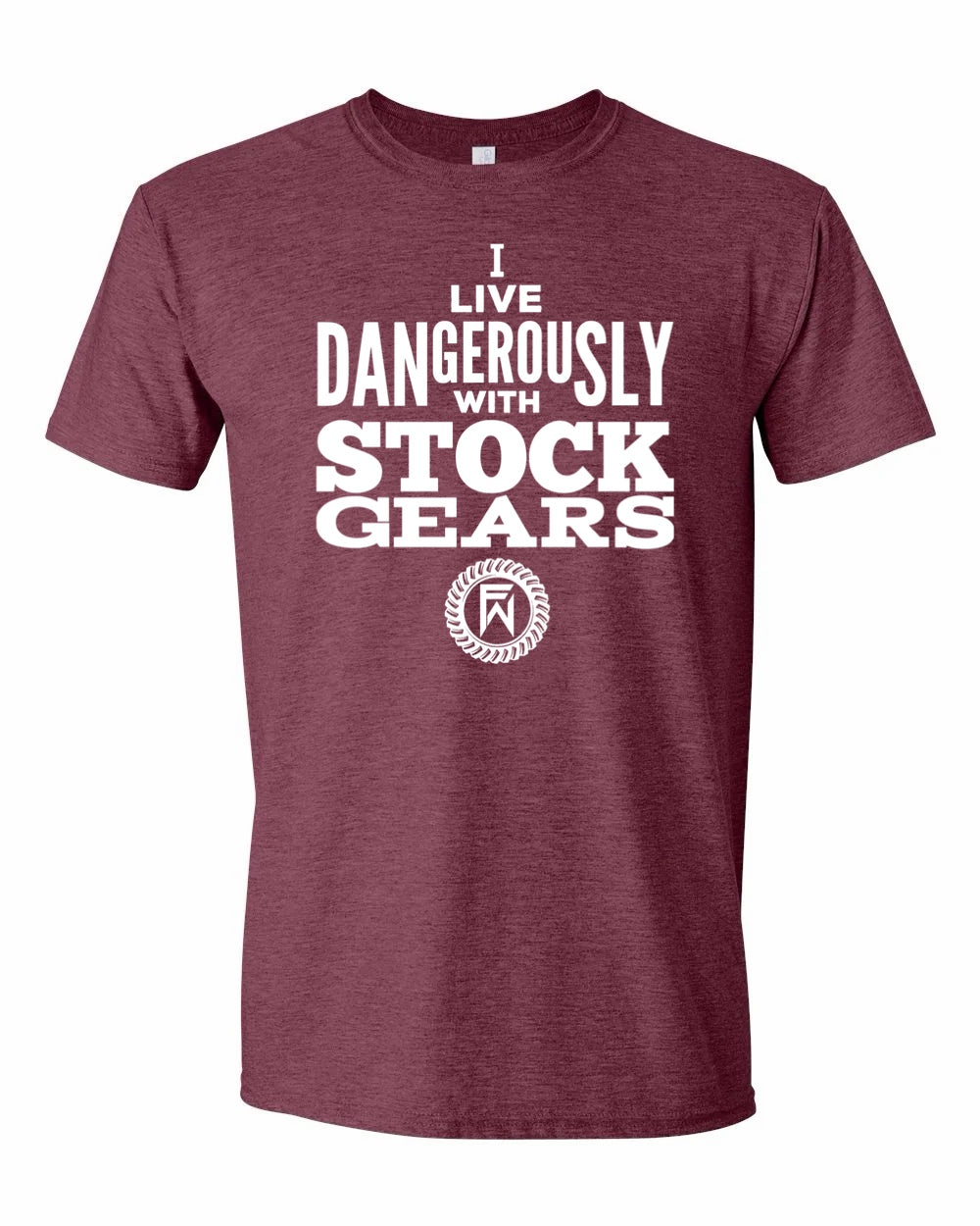 I live dangerously with stock Gears Unisex Shirt