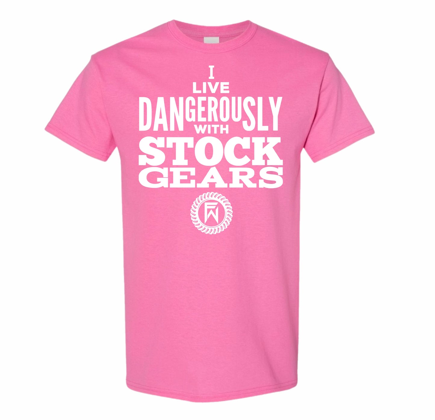 I live dangerously with stock Gears Unisex Shirt