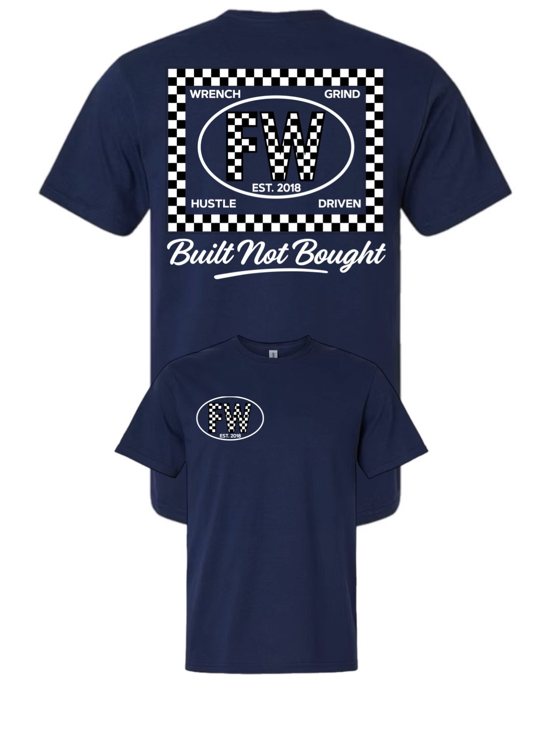 Checkered White  FW Tee