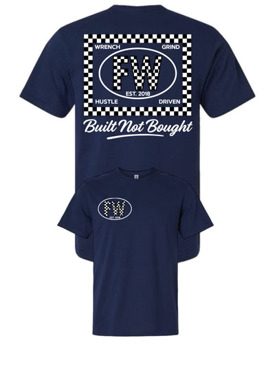 punk graphic tee front — Checkered White FW Tee