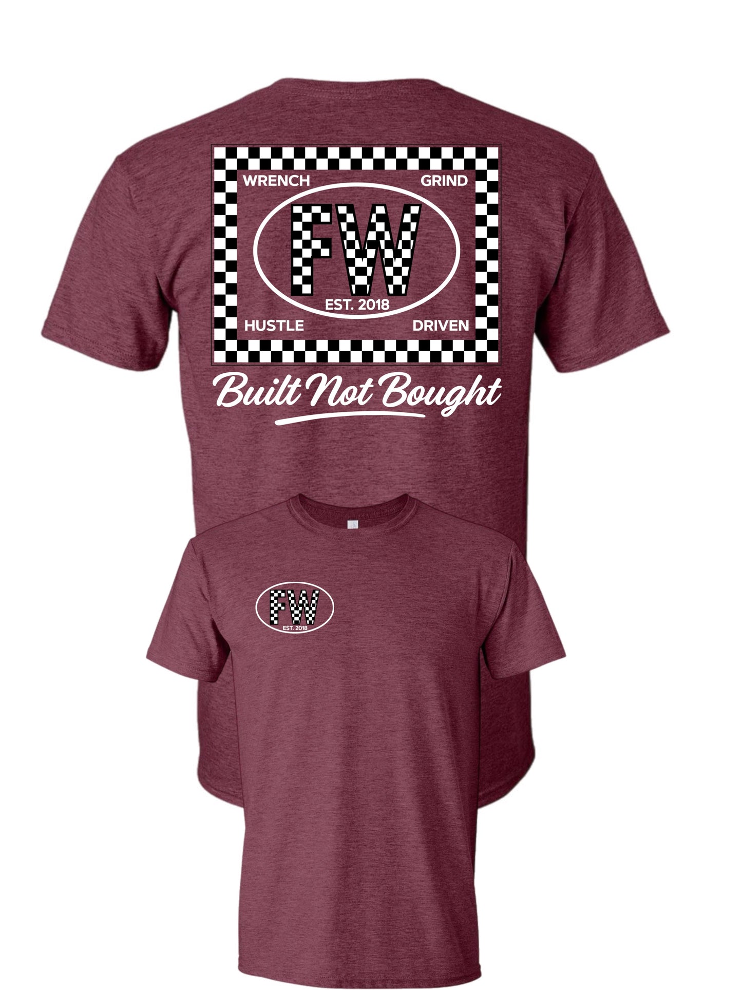 Checkered White  FW Tee