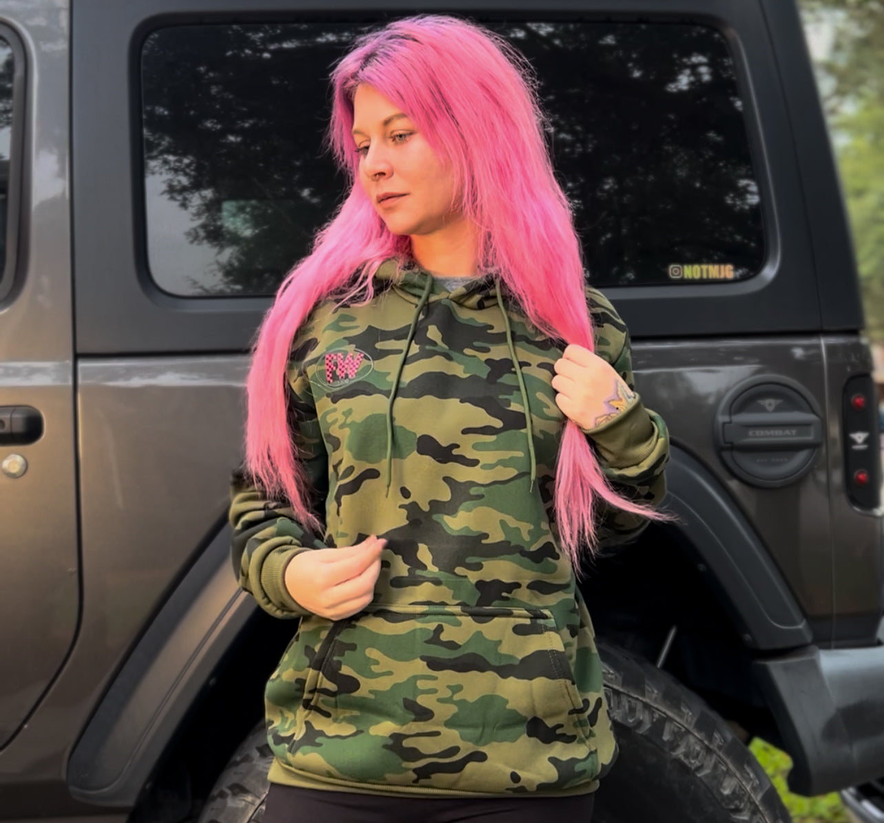 Built not bought camo hoodie