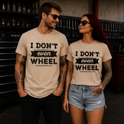 off-road graphic tee front — I Don't Even Wheel Shirt