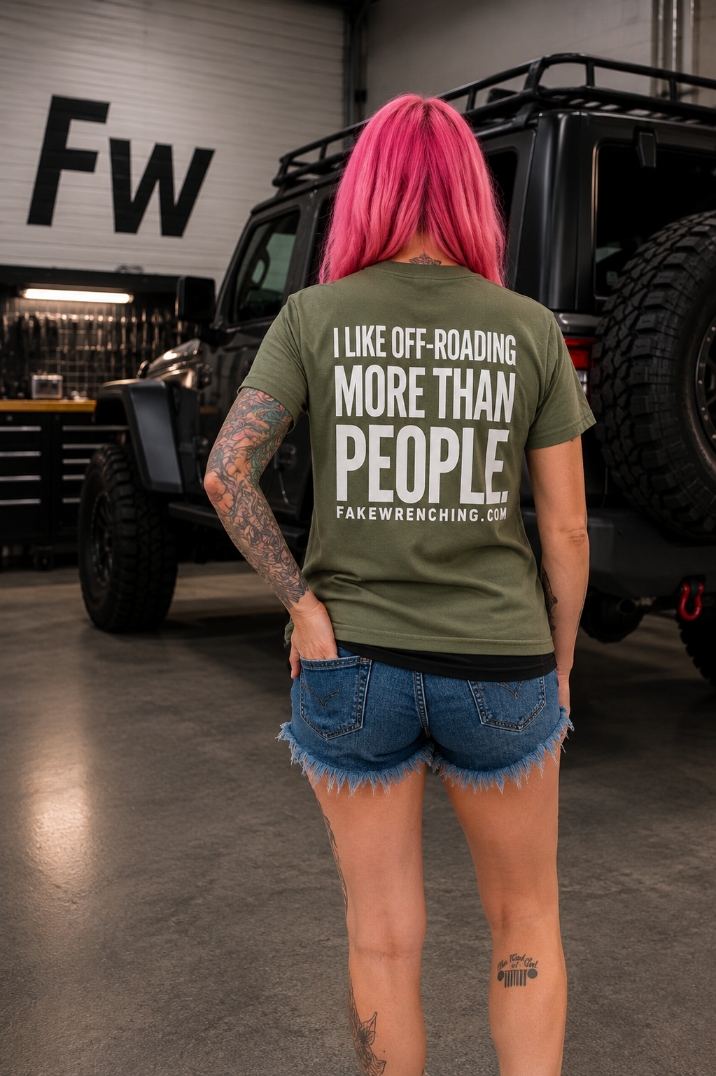 t-shirt view 3 — I like offroading more than people shirt
