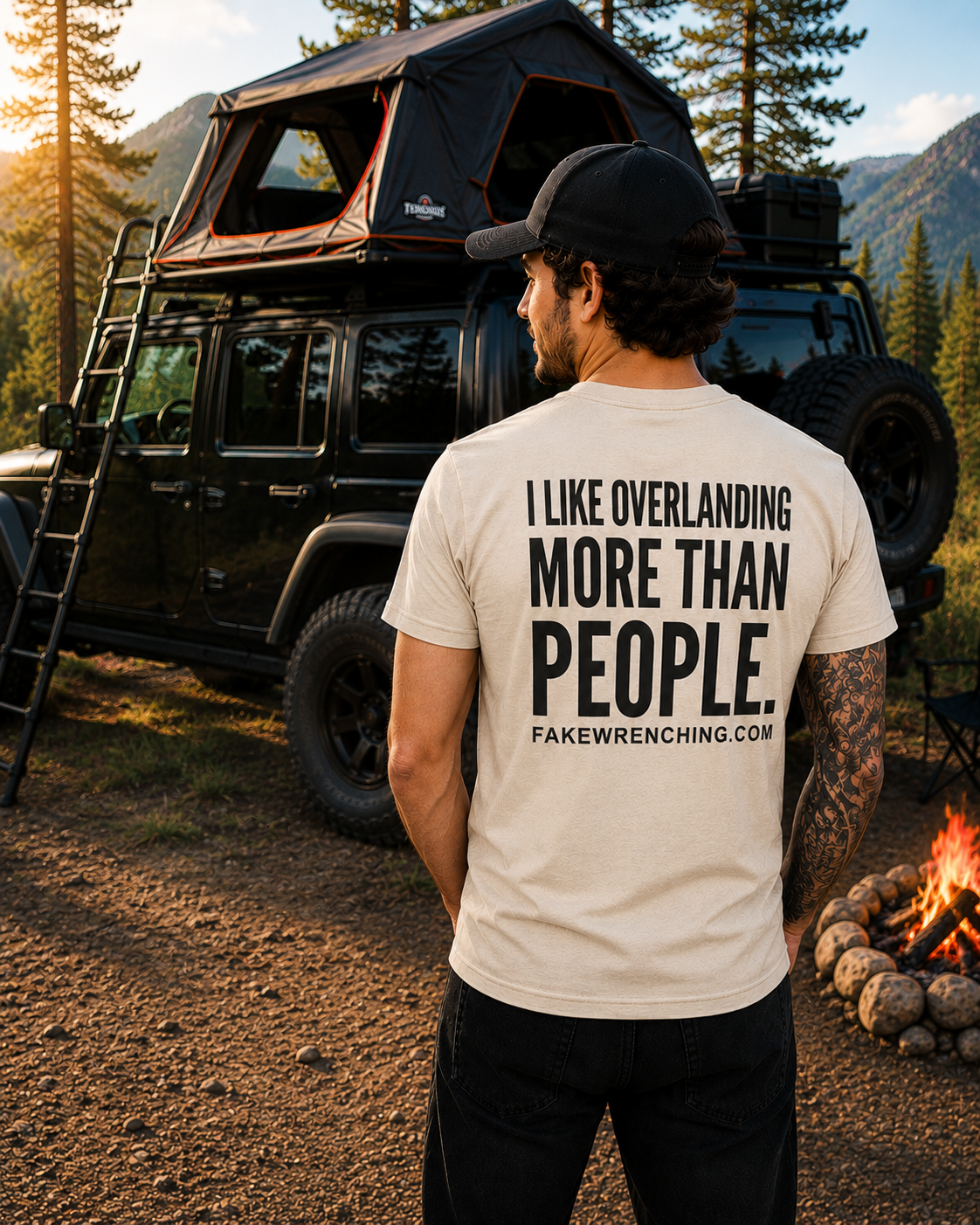 I like overlanding more than people shirt